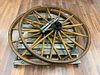 (2x) Wooden Wagon Wheels w/ Steel Lining
