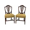 (2) Pair of English Hepplewhite Shield Back Side Chairs