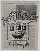 Keith Haring Marker on Newspaper