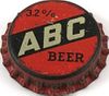 1935 ABC Beer  Cork Backed crown Saint Louis, Missouri
