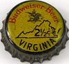 1945 Budweiser Beer ~VA 2½¢ tax Cork Backed crown Saint Louis, Missouri