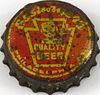 1941 Esslinger's Quality Beer ~PA Quart Tax Cork Backed crown Philadelphia, Pennsylvania