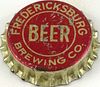 1933 Fredericksburg Beer Cork Backed crown San Jose, California