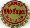 1939 Gerst Old Lager Beer Cork Backed crown Nashville, Tennessee