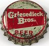 1950 Griesedieck Bros. Beer Cork Backed crown Saint Louis, Missouri