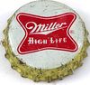 1958 Miller High Life Beer Cork Backed crown Milwaukee, Wisconsin