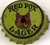 1938 Red Fox Lager Beer Cork Backed crown Waterbury, Connecticut
