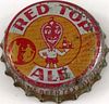 1940 Red Top Ale ~NC 1¼¢ tax (red) Cork Backed crown Cincinnati, Ohio