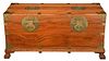 Chinese Brass Mounted Camphor Wood Trunk