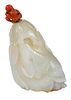 Chinese Carved White Jade or Hardstone Snuff Bottle
