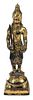 Lacquered and Gilt Bronze Figure of Acuoye Guanyin