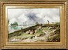 Canterbury Cathedral Sheep Landscape Oil Painting