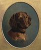Portrait Of A tan Brown Dachshund Dog Oil Painting