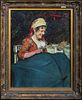 Portrait Of A Lady Repairing A Parasol Oil Painting