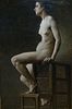 Nude Lady Studio Portrait Oil Painting