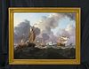 Warships Dutch Hoys Oil Painting