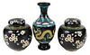 Three Chinese Cloisonne Vessels
