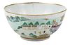Chinese Famille Rose 'Landscape' Porcelain Bowl