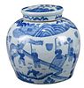 Chinese Blue and White Lidded Ginger Jar