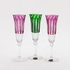 THREE ST. LOUIS "TOMMY" CHAMPAGNE FLUTES