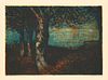 Ende, Hans am Worpsweder Landschaft. Folge von 4 Zustandsdrucken des Motives. Je Radierung auf chamoisfarbenem Velin. 21,5 x 27,5 cm - Plattenmaß (38 