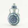 CHINESE BLUE & WHITE PORCELAIN MOON FLASK