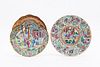 TWO CHINESE EXPORT ROSE MEDALLION PORCELAIN DISHES