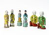 6PC CHINESE FIGURES, 4 IMMORTALS & 2 LAUGHING BOYS