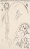 Graf, Gottfried Mädchen mit Abendstern. 1918. Tusche auf Papier. 23,5 x 14,1 cm. Signiert und datiert. Verso mit typographischer Bezeichnung. Punktuel