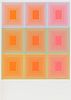 Anuszkiewicz, Richard o.T. (geometrische Komposition). 1968. Farbserigraphie auf leichtem Karton. 34,5 x 30,3 cm (45 x 32 cm). Signiert, datiert und n