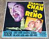 "CHARLIE CHAN IN RENO" LARGE MOVIE POSTER 1939