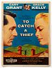 "TO CATCH A THIEF" MOVIE THEATER POSTER, 1955