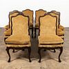 SET, 8 ITALIAN CARVED SIDE CHAIRS