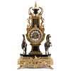 ITALIAN NEOCLASSICAL-STYLE BRASS AND MARBLE CLOCK