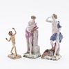 GROUP OF THREE, 19TH C. CONTINENTAL FIGURINES