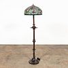 TIFFANY STUDIOS-STYLE STAINED GLASS FLOOR LAMP