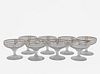 8 PCS, SILVER OVERLAY SHERBET OR CHAMPAGNE GLASSES