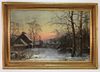 Jonathan Bradley Morse Winter Sunset Painting