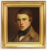 19C American School Handsome Young Man Painting