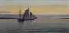 Paul Landry Schooner at Sunset Seascape Painting