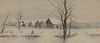 Samuel R. Chaffee Winter Farm Homestead Painting