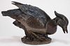 William H. Turner Wood Duck Bronze Sculpture