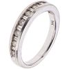 HALF AN ETERNITY RING WITH DIAMONDS IN 14K WHTIE GOLD Baguette and brilliant cut diamonds ~0.37 ct. Weight: 4.0 g. Size: 7 ¼ | MEDIA CHURUMBELA CON DI