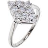 RING WITH DIAMONDS IN 14K WHITE GOLD Brilliant cut diamonds ~0.70 ct. Weight: 3.3 g. Size: 7 | ANILLO CON DIAMANTES EN ORO BLANCO DE 14K con diamantes