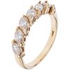 RING WITH DIAMONDS IN 14K YELLOW GOLD Marquise cut diamonds ~0.70 ct. Weight: 2.5 g. Size: 6 ½ | ANILLO CON DIAMANTES EN ORO AMARILLO DE 14K con diama