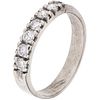 RING WITH DIAMONDS IN PALLADIUM SILVER Brilliant cut diamonds ~ 0.42 ct. Weight: 3.4 g. Size: 9 ¼ | ANILLO CON DIAMANTES EN PLATA PALADIO con diamante