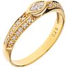 RING WITH DIAMONDS IN 18K YELLOW GOLD Marquise and brilliant cut diamonds ~0.29 ct. Size: 7 ½ | ANILLO CON DIAMANTES EN ORO AMARILLO DE 18K con diaman