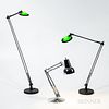 Pair of Luceplan Berenice Tavolo D12 Table Lamps with Chrome Desk Lamp