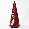 Large Painted and Lacquered Cardboard "Harvard" Megaphone