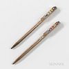 Pair of Tiffany & Co. Nautical Silver Pens